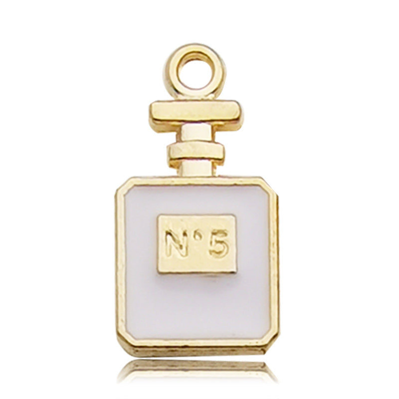 Wholesale Personalized Alloy Oil Dripping Pearl Eye Shadow Flower Perfume Bottle Diy Necklace Pendant Accessories